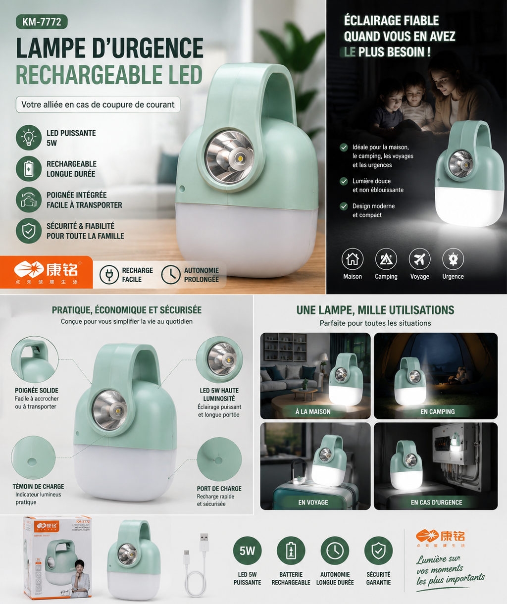 🔦 ÉCLAIREZ VOS MOMENTS, MÊME EN CAS DE COUPURE !