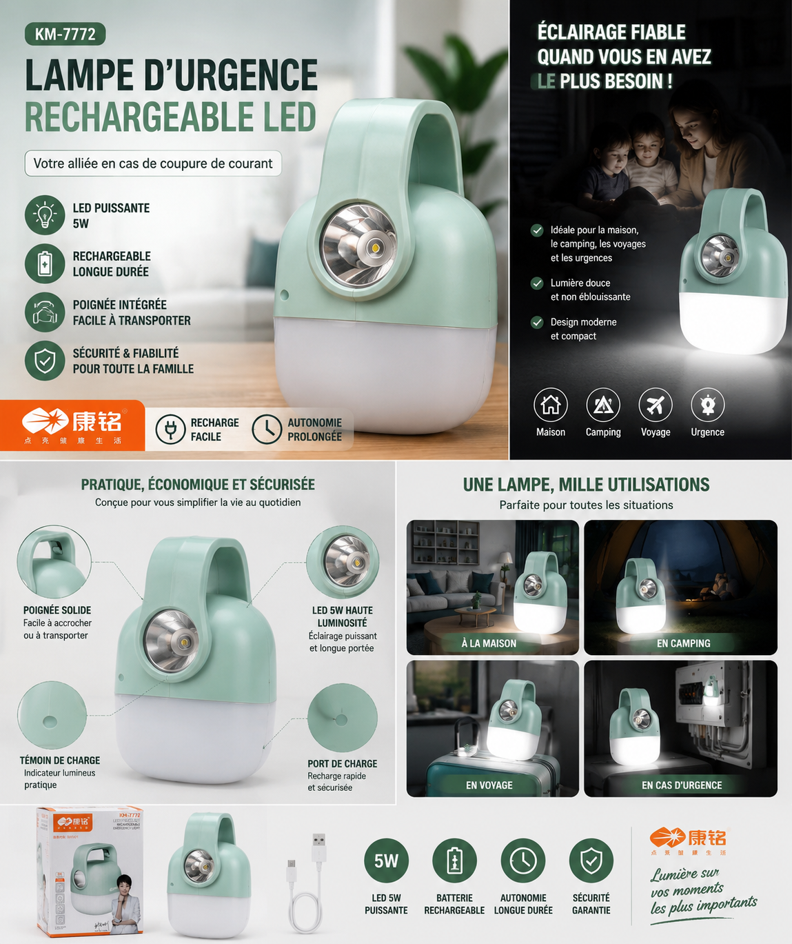 🔦 ÉCLAIREZ VOS MOMENTS, MÊME EN CAS DE COUPURE !