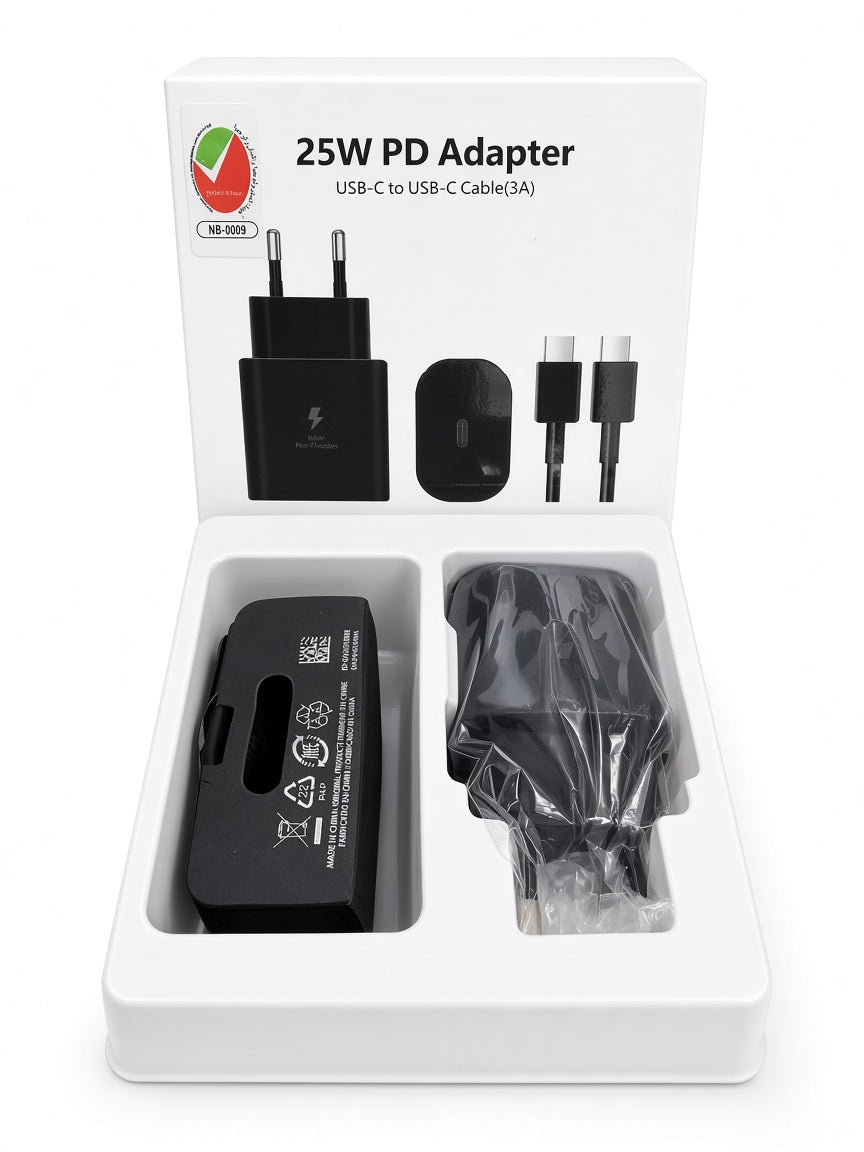 Chargeur Rapide 25W PD – Compatible avec les téléphones Samsung